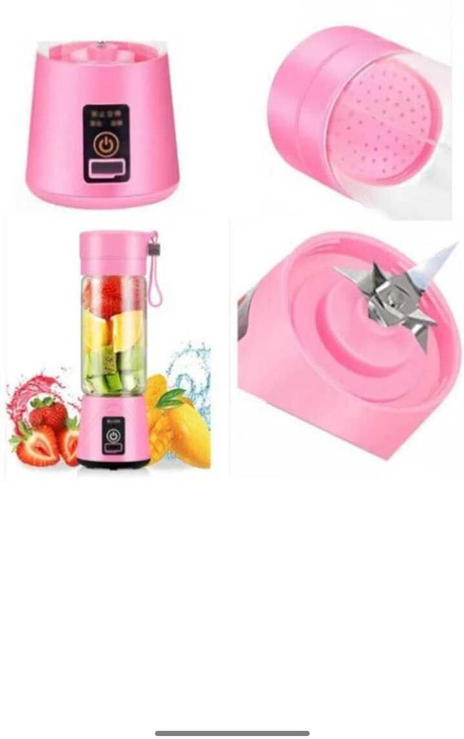 Image of MAHNOOR ENTERPRISES Plastic Electric Fruit Juicer, USB Rechargeable Mini juicer grinder for juice 200 W Juicer