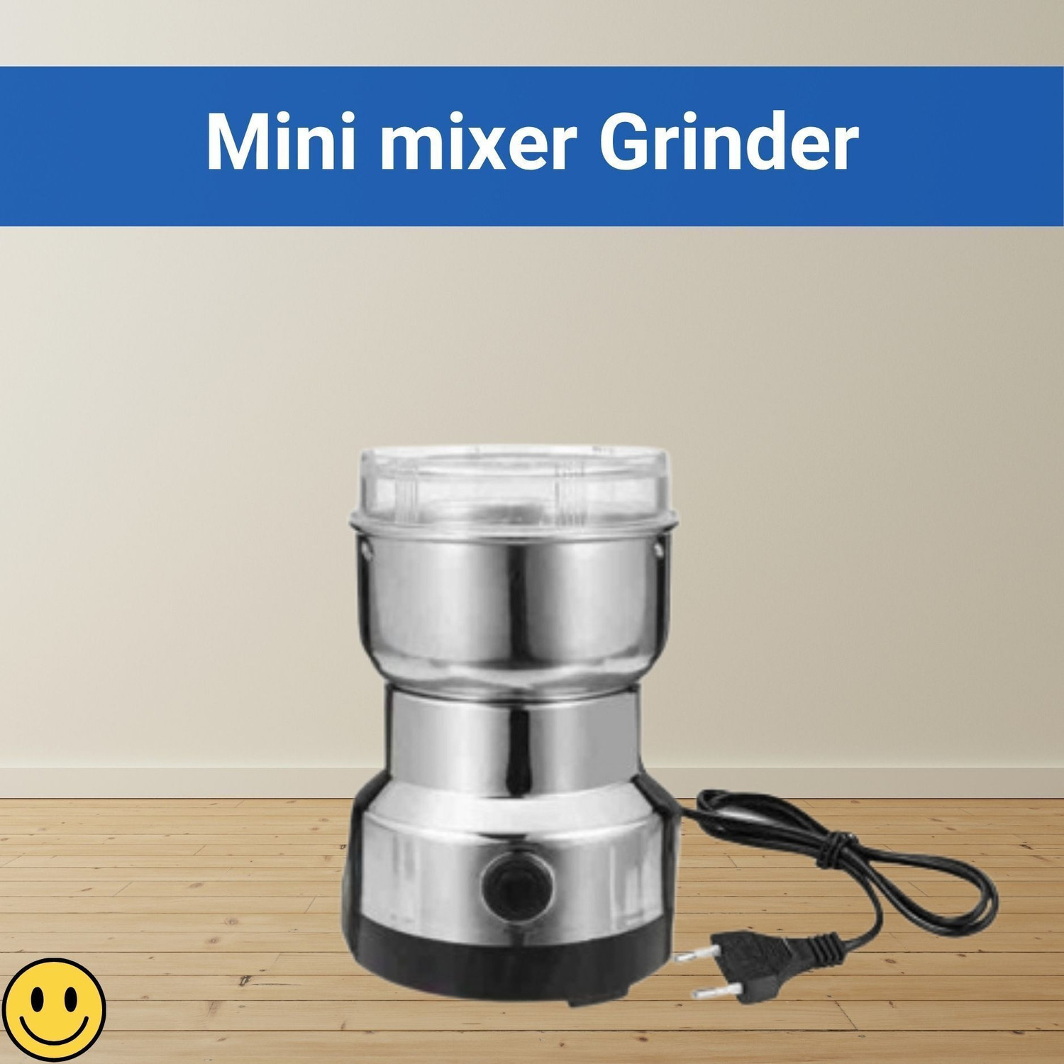 Image of Tokasa Mini Electric Mixer Grinder - Stainless Steel Small Masala Spice Machine 220 W Mixer Grinder