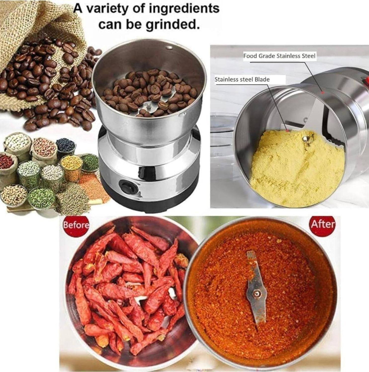 Image of SANKALPKITCHENMART Multipurpose Electric Spice Grinder 230 W Juicer Mixer Grinder