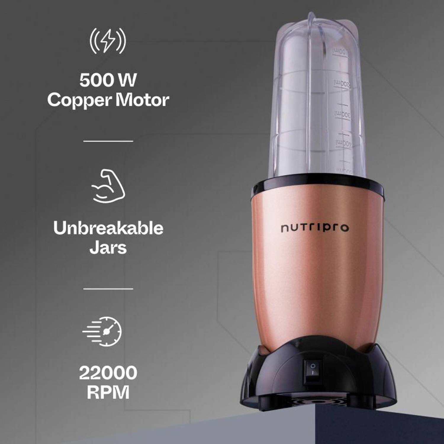 NutriPro 500W Juicer Mixer Grinder - Image 2