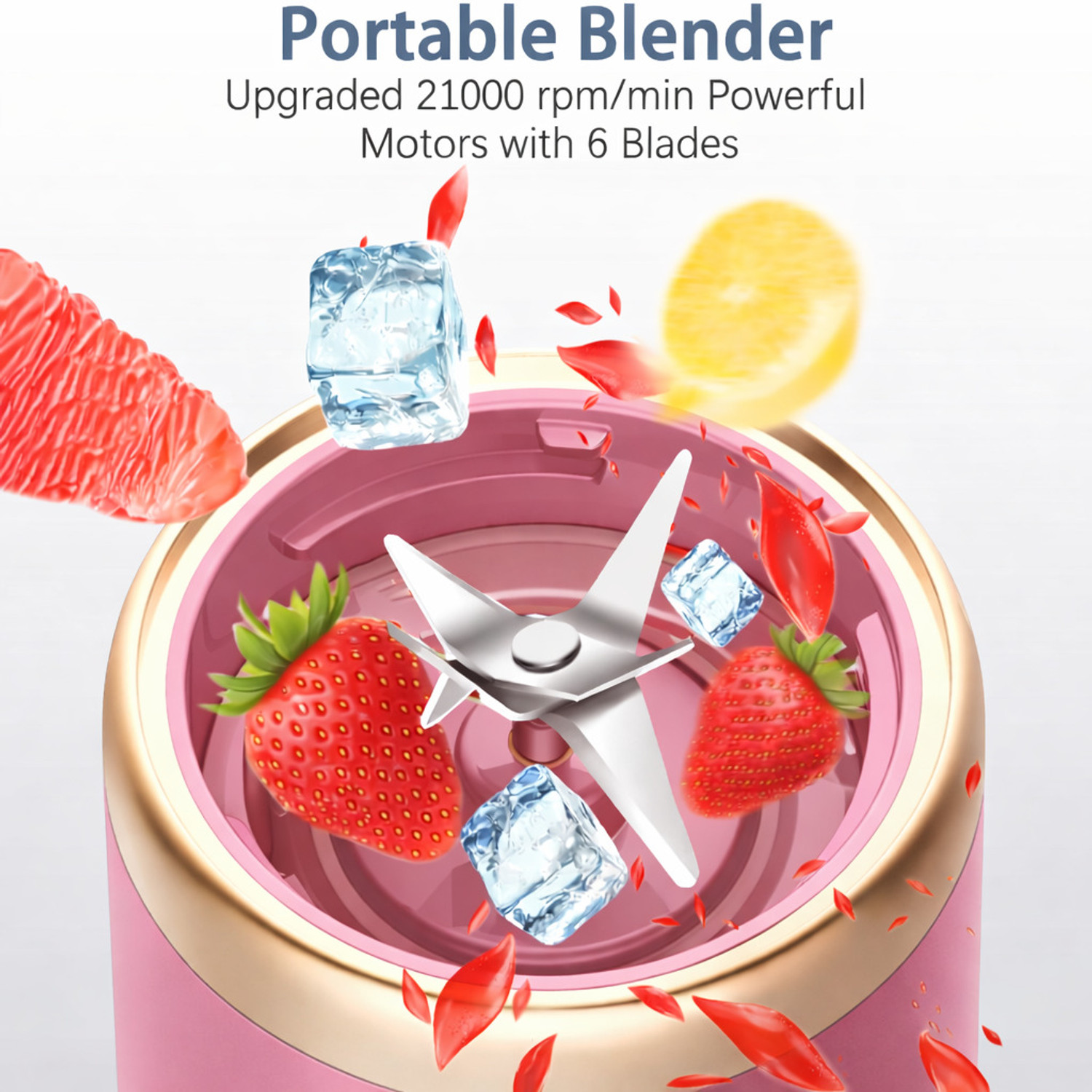 Image of Sasimo Portable Blender Juicer Mixer for Shakes,Smoothies And Juices ice etc USB-C Port 40 W Juicer Mixer Grinder