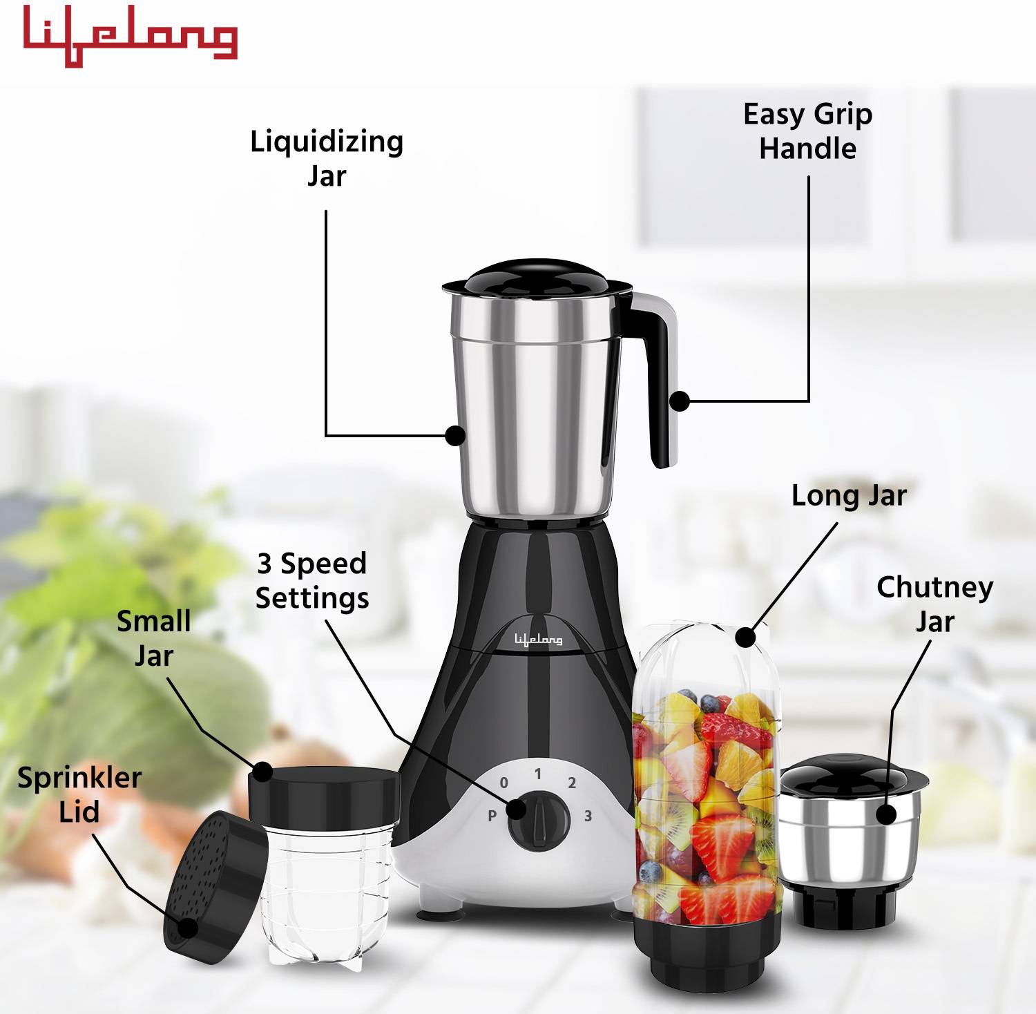 Lifelong LLMG39 500W Mixer Grinder - Image 2