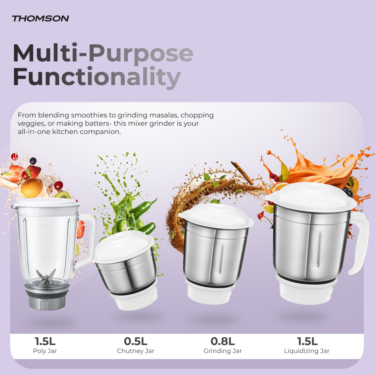 Image of Thomson FreshMix 700 W Mixer Grinder