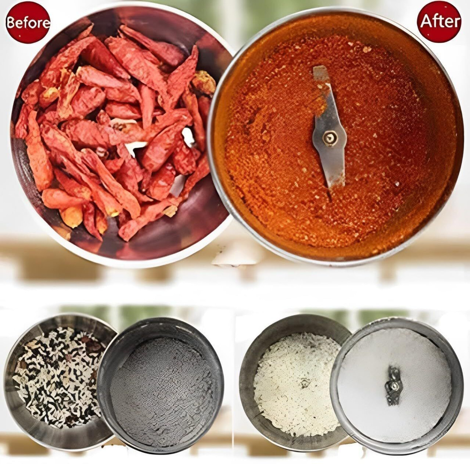 Image of ZenTaz Portable Mini Mixer Stainless Steel Body Small Size Mixer Grinder 150 W Mixer Grinder