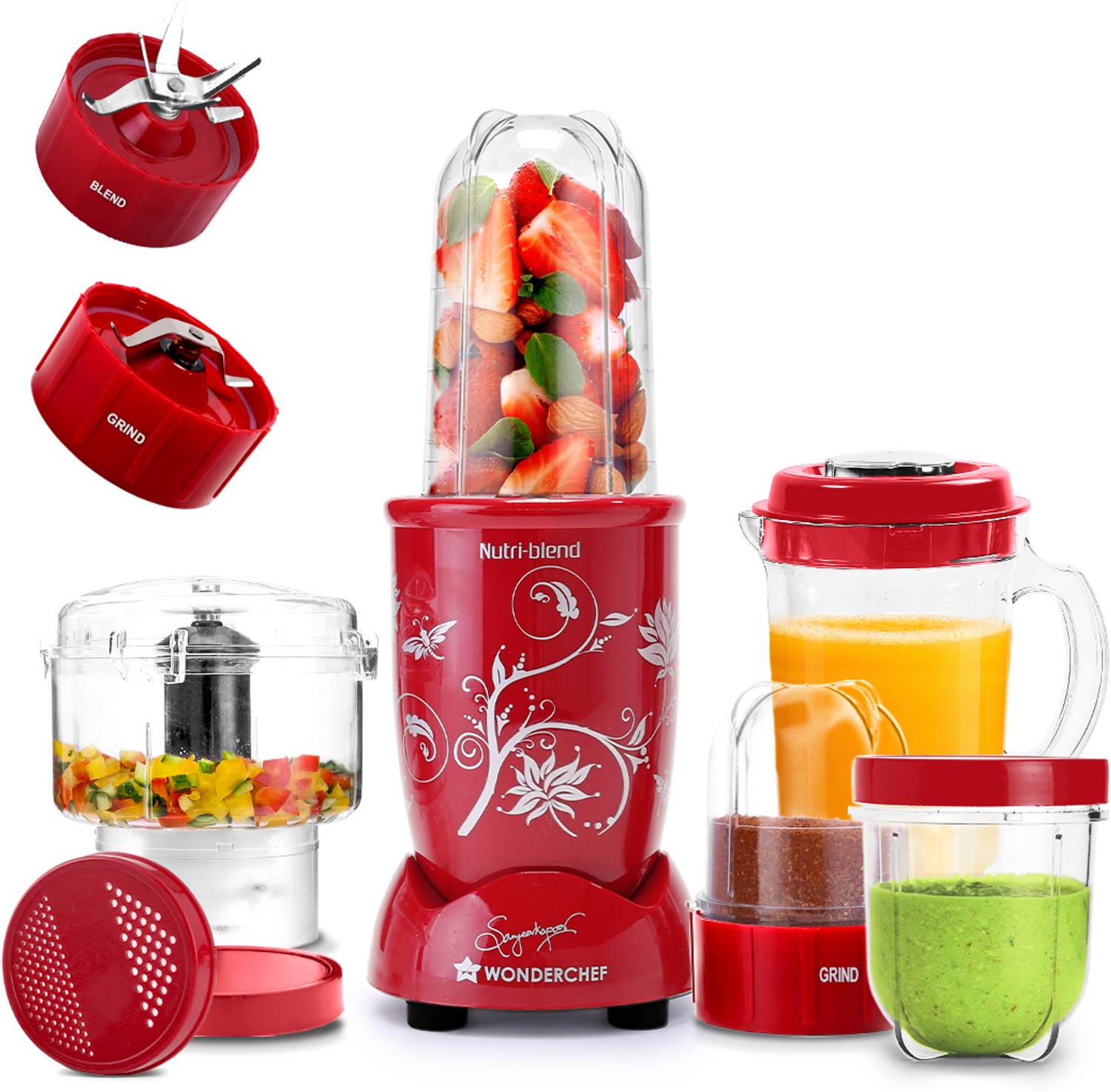 WONDERCHEF Nutri 500 W Juicer Mixer Grinder
