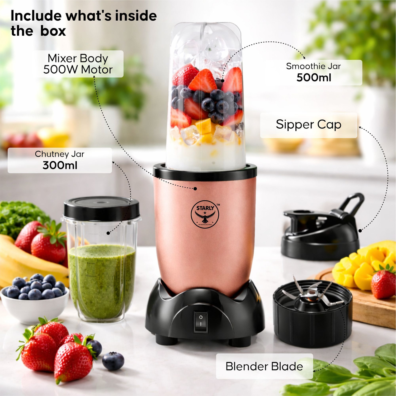 Image of Starly Enterprises Best Nutri Pro Mixer Grinder 500 W Juicer Mixer Grinder