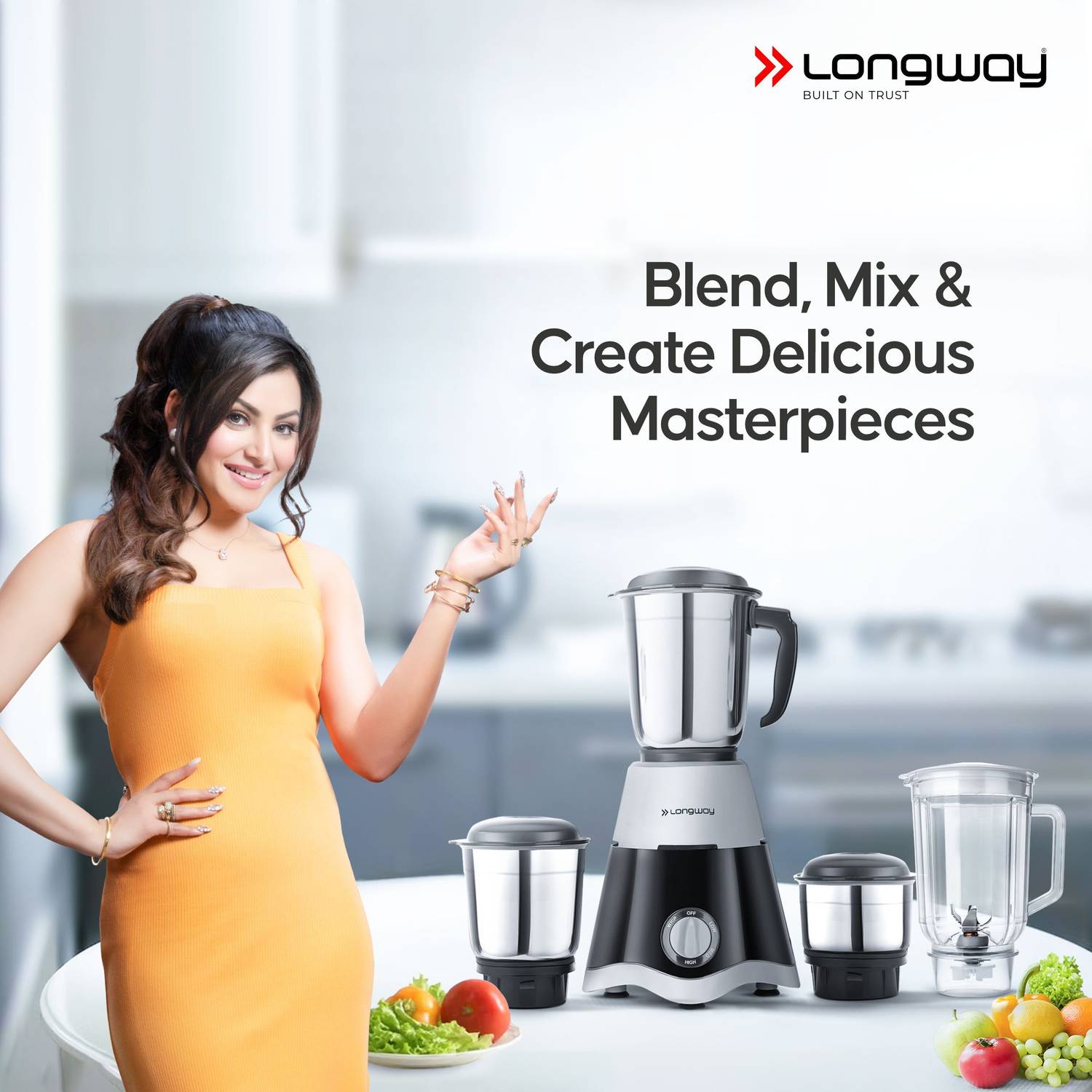 Longway 750W Juicer Mixer Grinder - Image 2