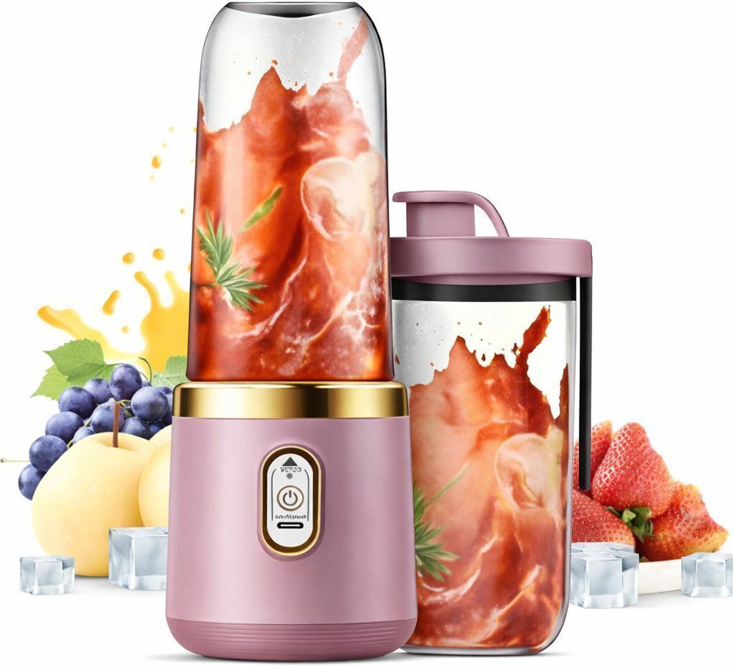 Image of Sasimo Portable Blender Juicer Mixer for Shakes,Smoothies And Juices ice etc USB-C Port 40 W Juicer Mixer Grinder