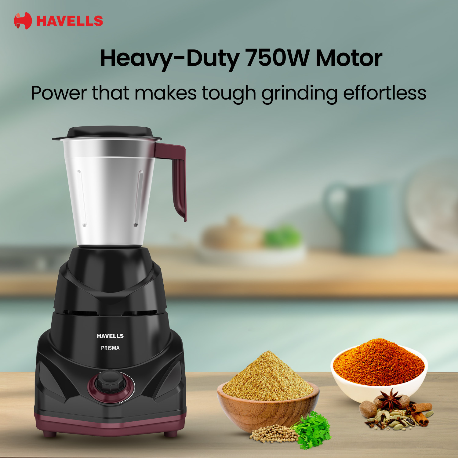Image of HAVELLS Prisma 750 W Mixer Grinder
