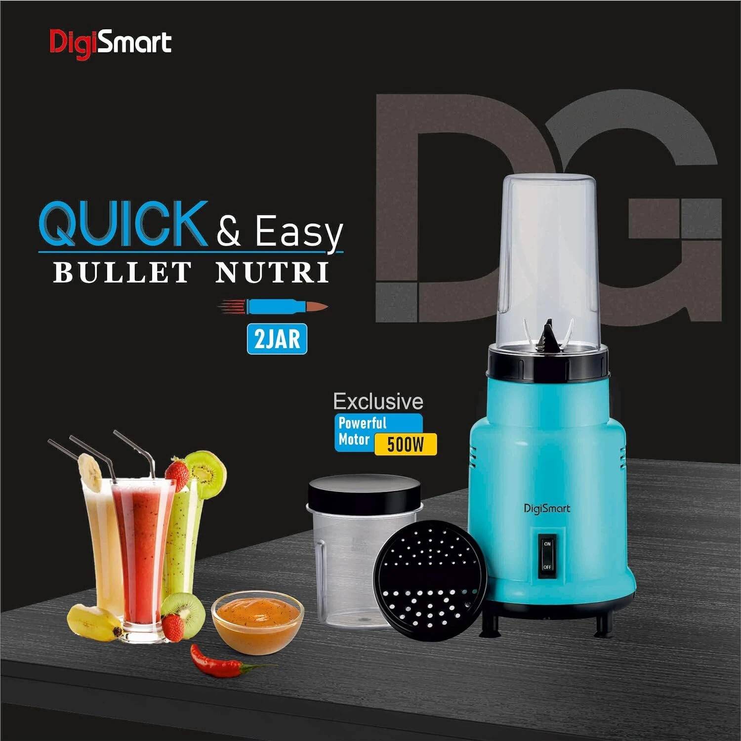 DIGISMART Easy Mix Nutri 500W Juicer Mixer Grinder - Image 2