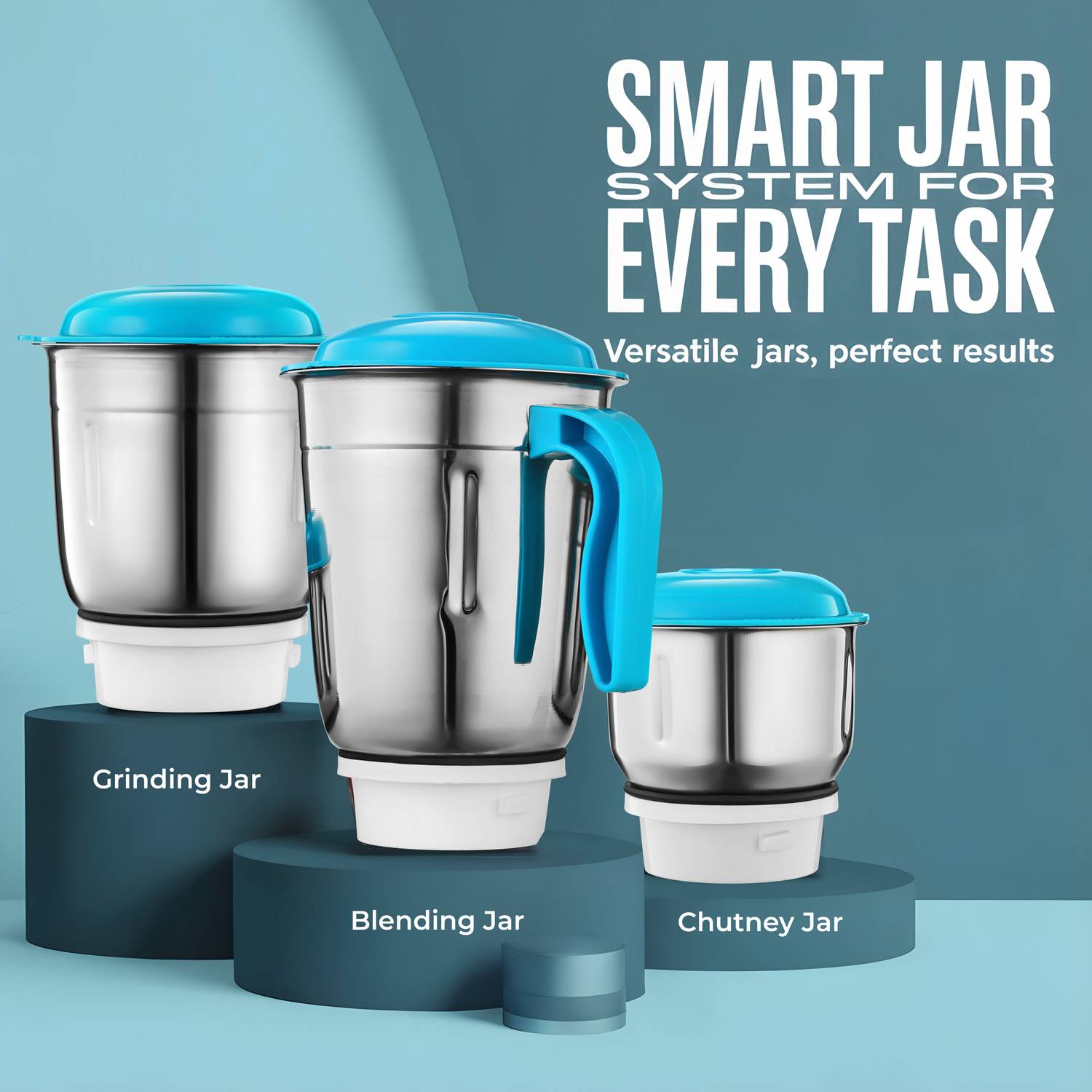 Flipkart SmartBuy Pento Blue 500W Mixer Grinder - Image 3