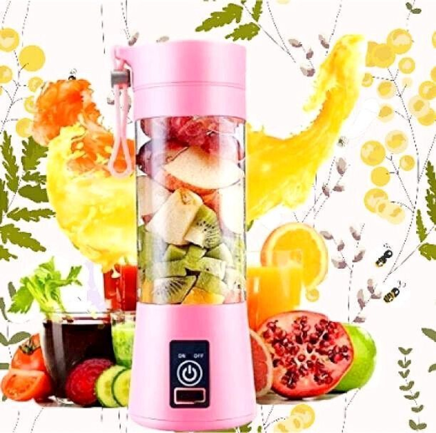 Image of JayGopalTrendz Electric Fruit Juicer Maker USB Rechargeable Mini Juicer Mixer GrinderWJ420 350 W Juicer Mixer Grinder