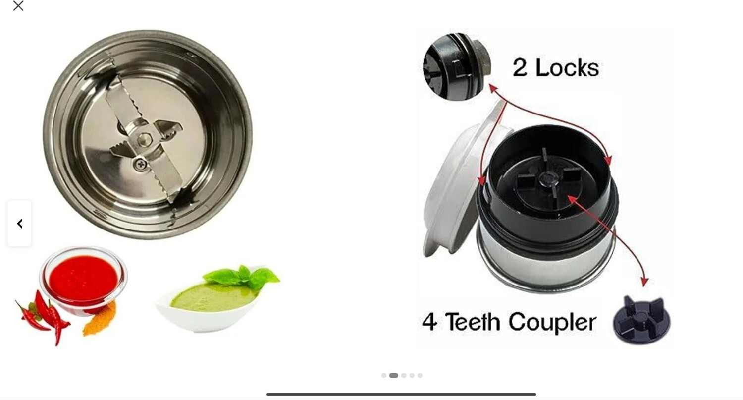 Image of Khileri mixer grinder chutney masala jar quality jar 500ml small jar Mixer Juicer Jar