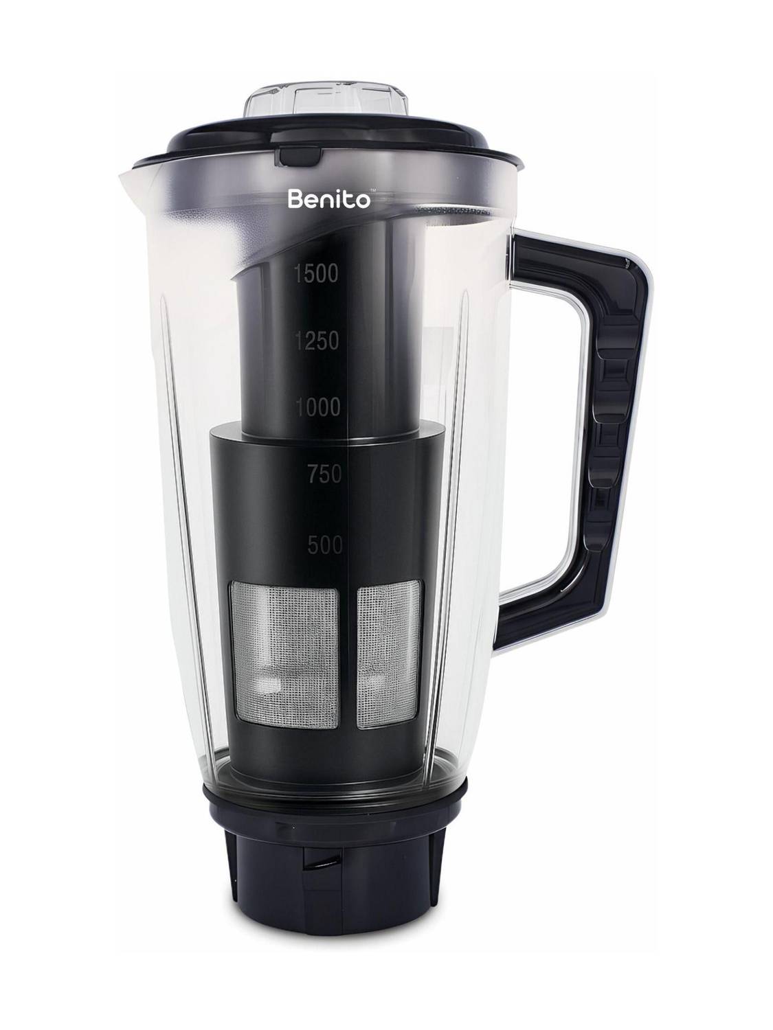 Benito Prime Filter Juicer Jar – Compatible with 4-Teeth Coupler & Dual Locking Mixer Juicer Jar