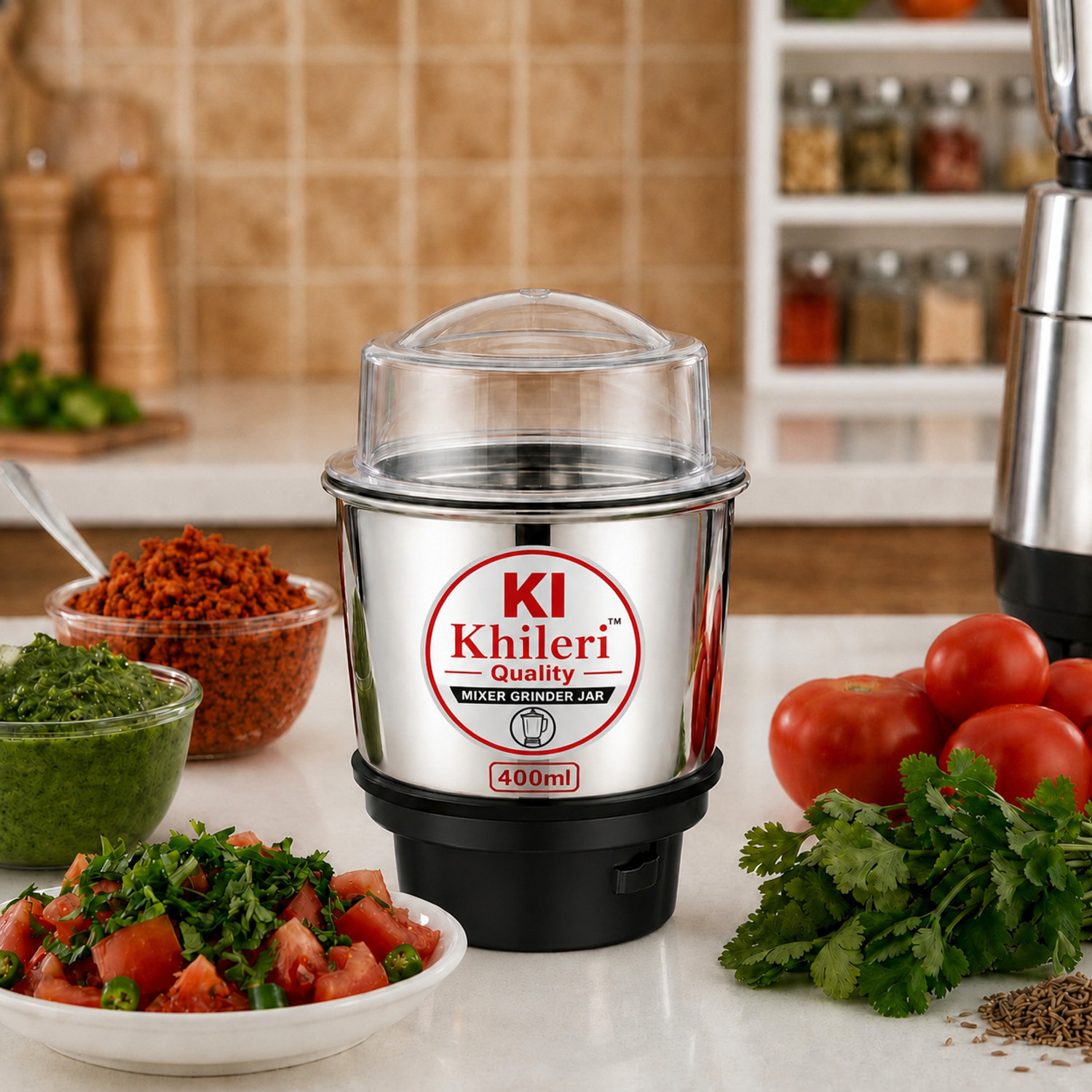 Image of Khileri mixer grinder chutney masala jar quality jar 500ml small jar Mixer Juicer Jar