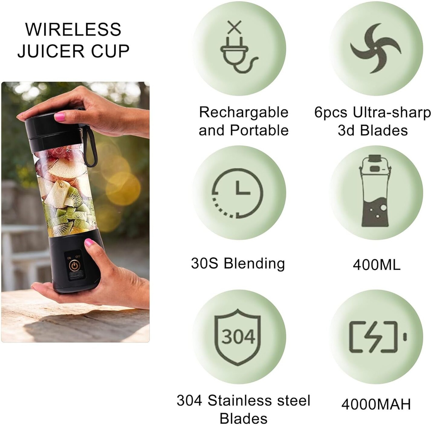 Image of R.T. Impex Portable Nail Drill Professional Portable 380ML 6 Blade J-u-!-c-e-r with Home 220 W Juicer