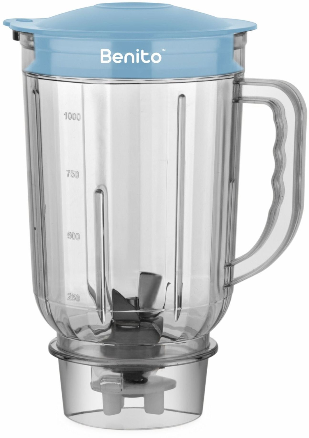 Image of Benito Crystal Juicer Jar 1L - Unbreakable Transparent Polycarbonate with Blade Mixer Juicer Jar