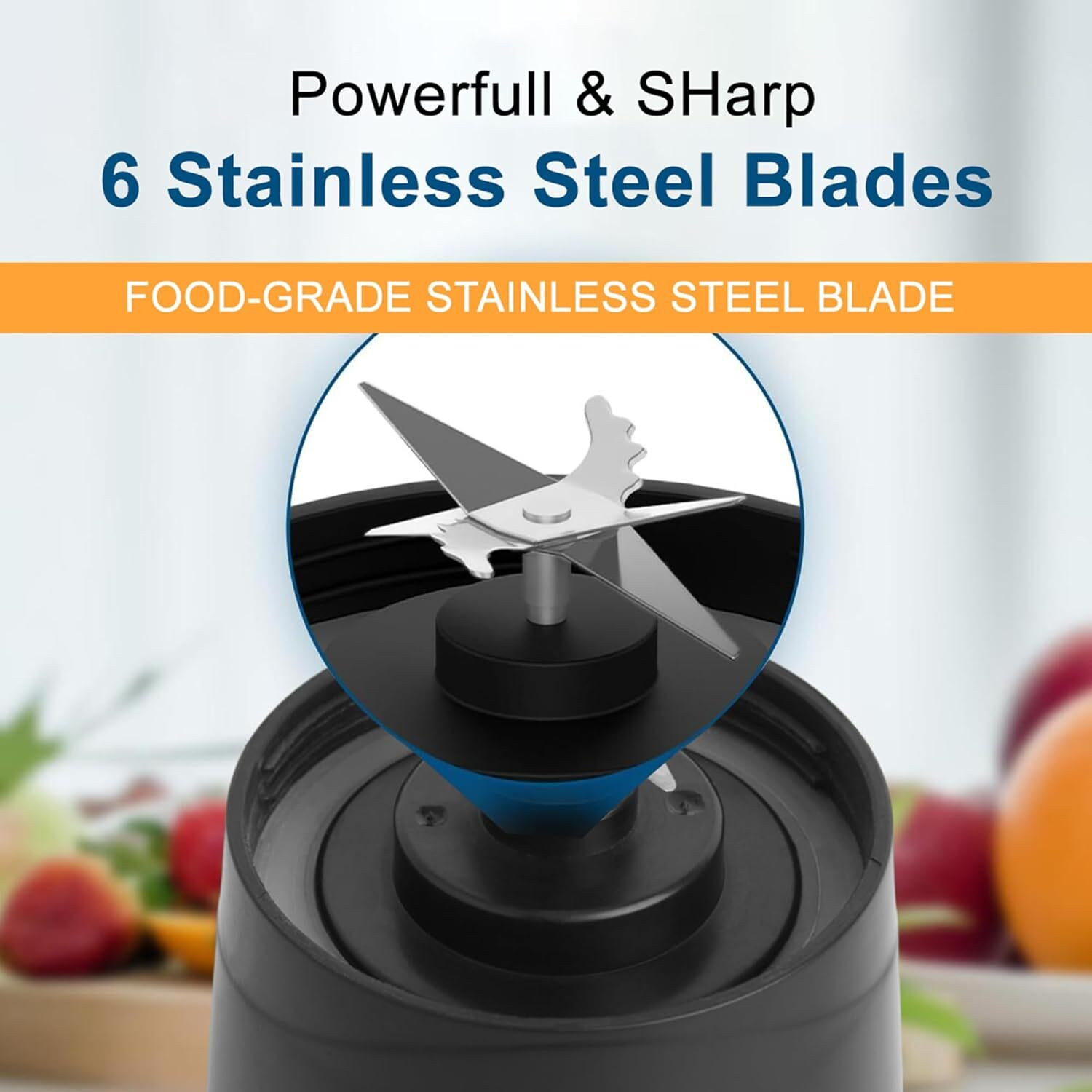 Image of R.T. Impex Filpkard Rechargeable 6 Blades Bottle Juicer Smoothie Maker, Fruits Mixer 220 W Juicer