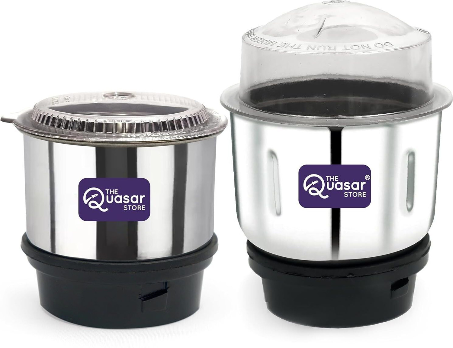 Image of The Quasar Store Combo Mixer Grinder Chutney Jar (250ml 500ml) Fit on 2 Lock & 4 Teeth Coupler Mixer Juicer Jar