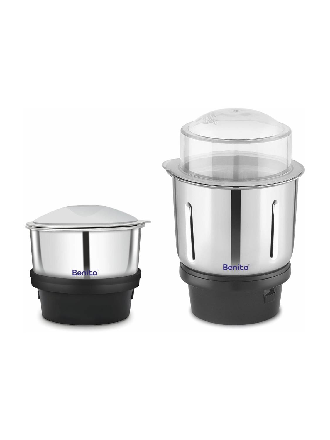 Benito Combo SS(200 &500ml)ChutneyJar for MixerGrinder -Compatible with 4-Teeth Coupler Mixer Juicer Jar