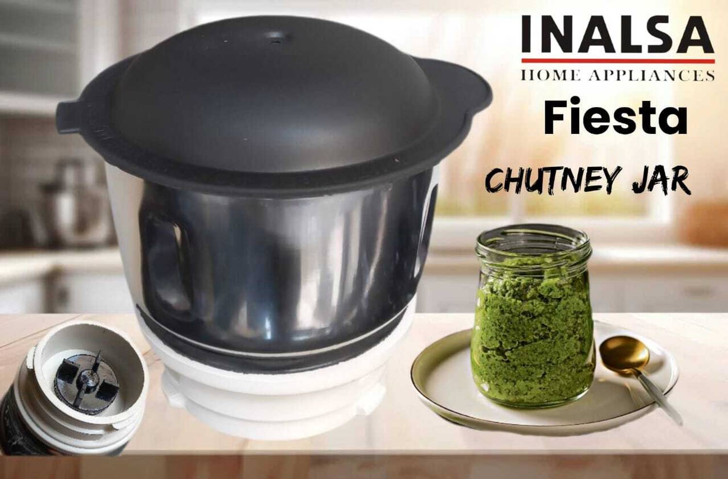 Inalsa Food Processor Chutney jar For Model ~ Fiesta/Craze DX/Wonder Maxie Plus V2" Mixer Juicer Jar — Food Processors & Choppers