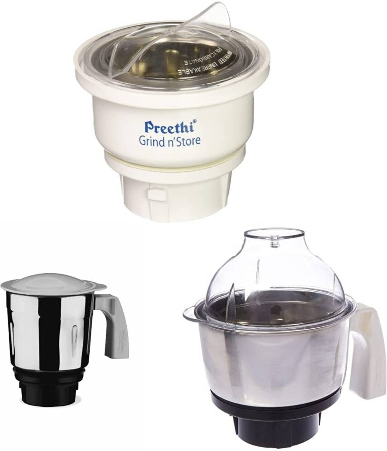 Preethi 0.4 Litre G&S , 0.5 Litre Genie & 1 Litre Taper Mixer Juicer Jar