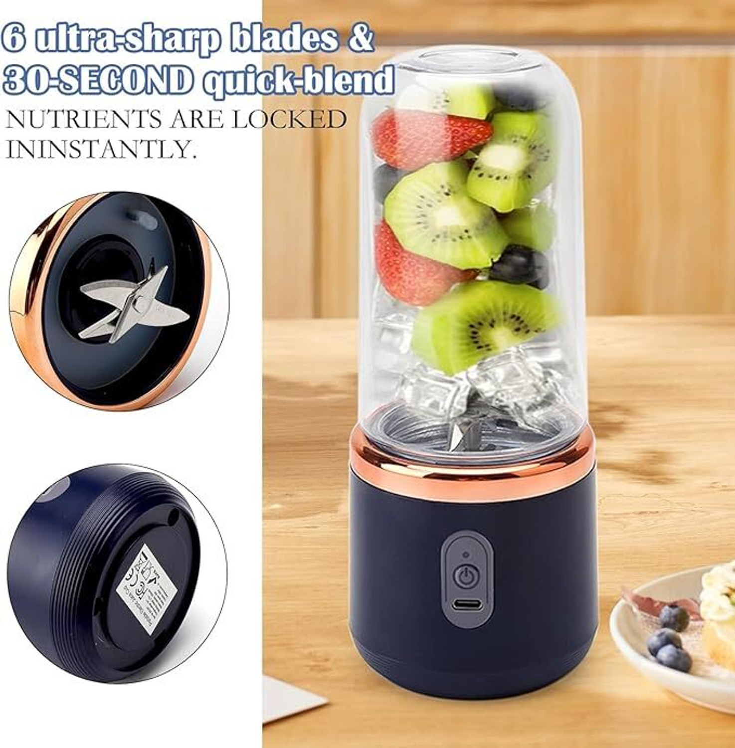 Image of SWIFTBOY Portable USB Rechargeable Juicer Blender Mini Smoothie Maker Bottle 105 W Juicer Mixer Grinder