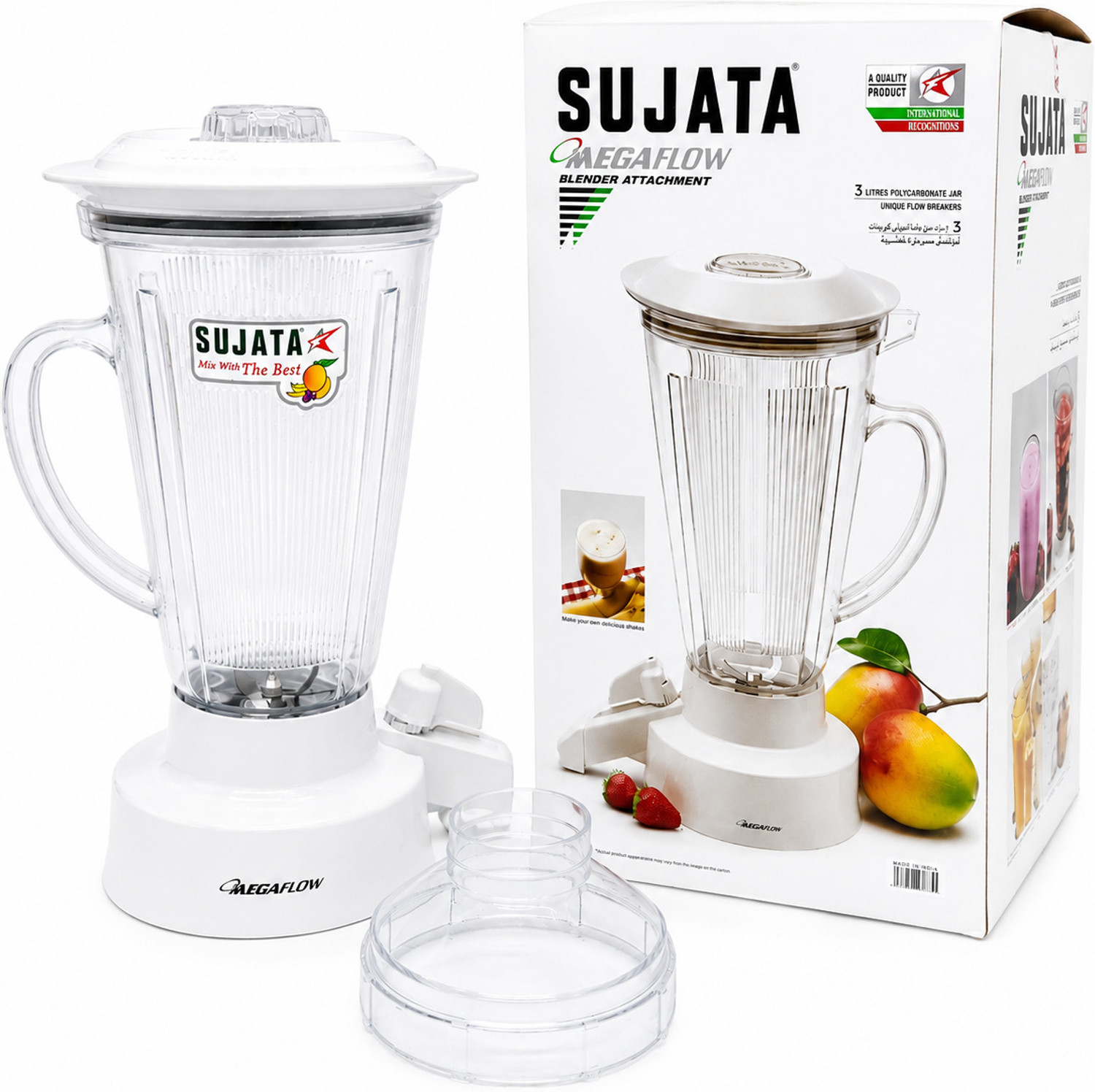 Image of SUJATA Megaflow Heavy Duty Blender Jar With Tap OptionKing Size Mixer Juicer Jar