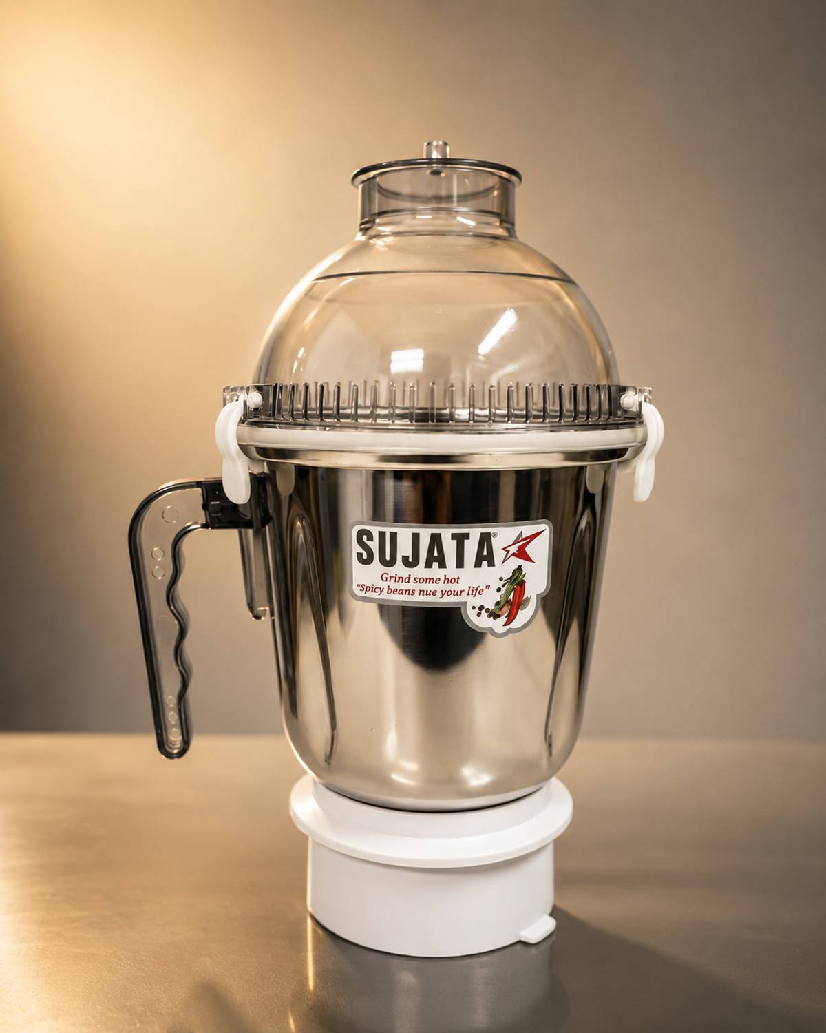 Sujataa Big Stainless Steel Jar Mixer Juicer Jar