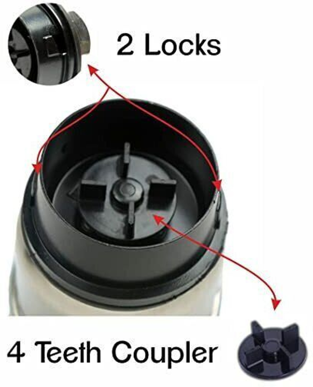 Image of KEVRIZ 500 ML Steel Mixer Grinder Dry jar with lid Chutney Mixer Juicer Jar Mixer Juicer Jar (500 ml)