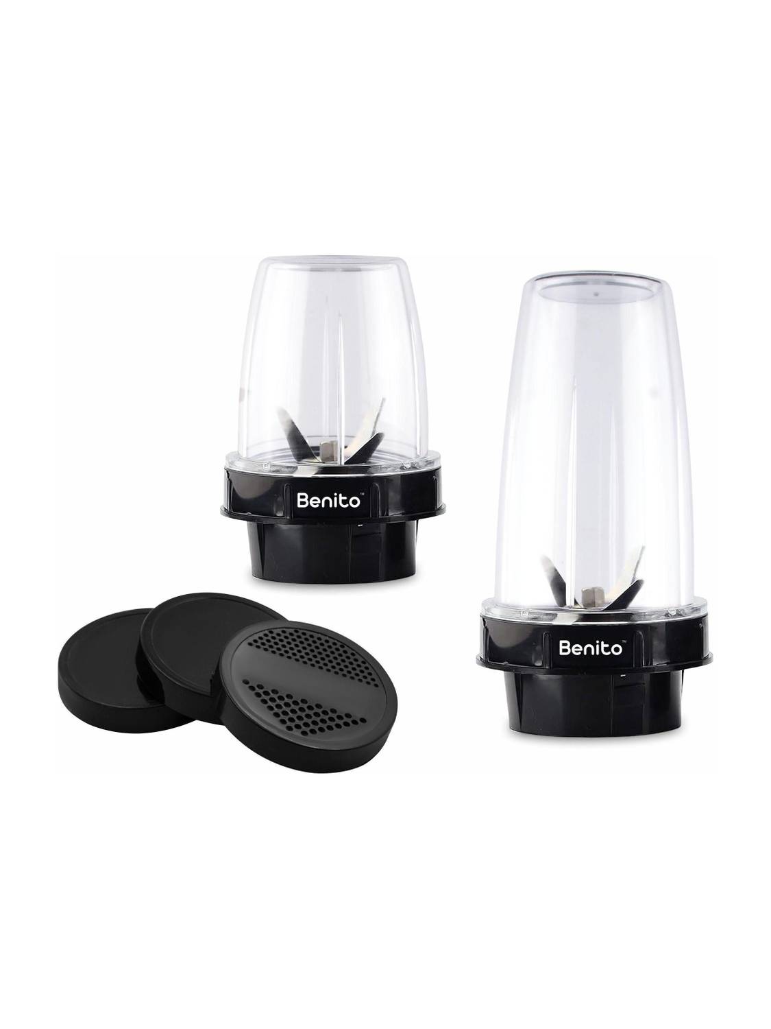 Benito Bullet Nutri 2Jar set for Mixer Grinder, Smoothies Maker Mixi-Grinder (500ml) Mixer Juicer Jar