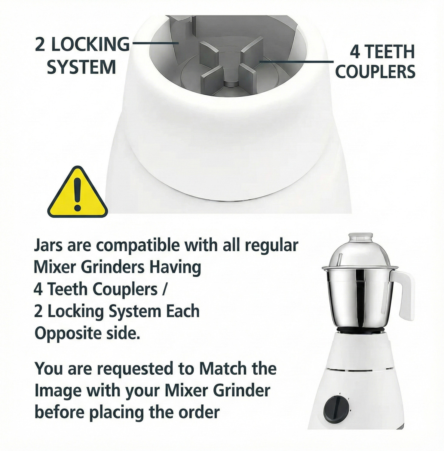 Image of grindify Mixer Grinder Chutney Jar Sumeet /Preethi /Prestige Mixer Juicer Jar