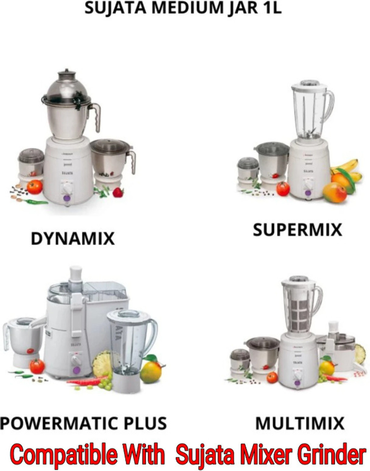 Image of SUJATHA Dome Jar Compatible with Sujatta Mixer Juicer Jar