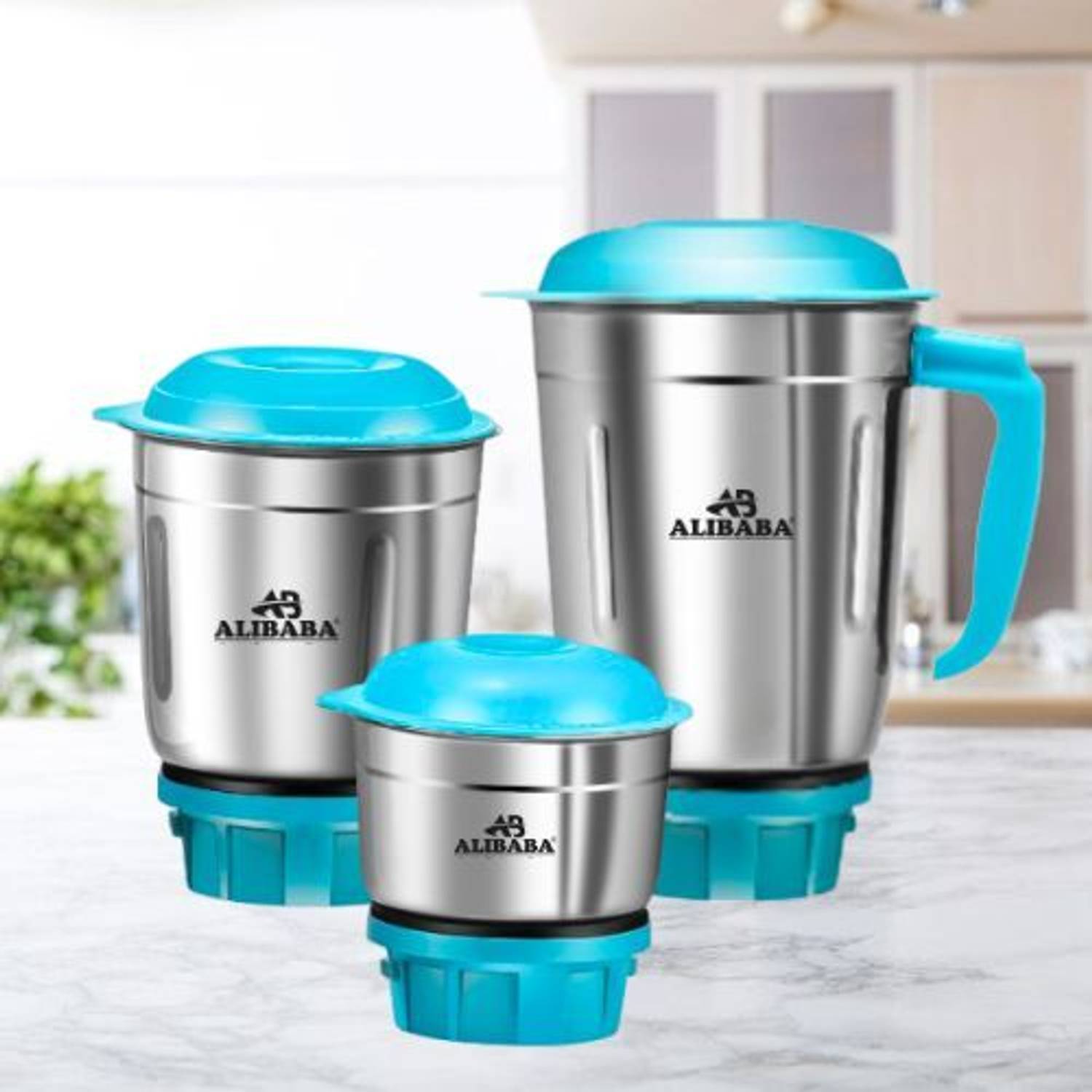 Alibaba SPE-241 Jar set 1.2, 0.8, 0.5 Litre Stainless Steel Mixer Juicer Jar