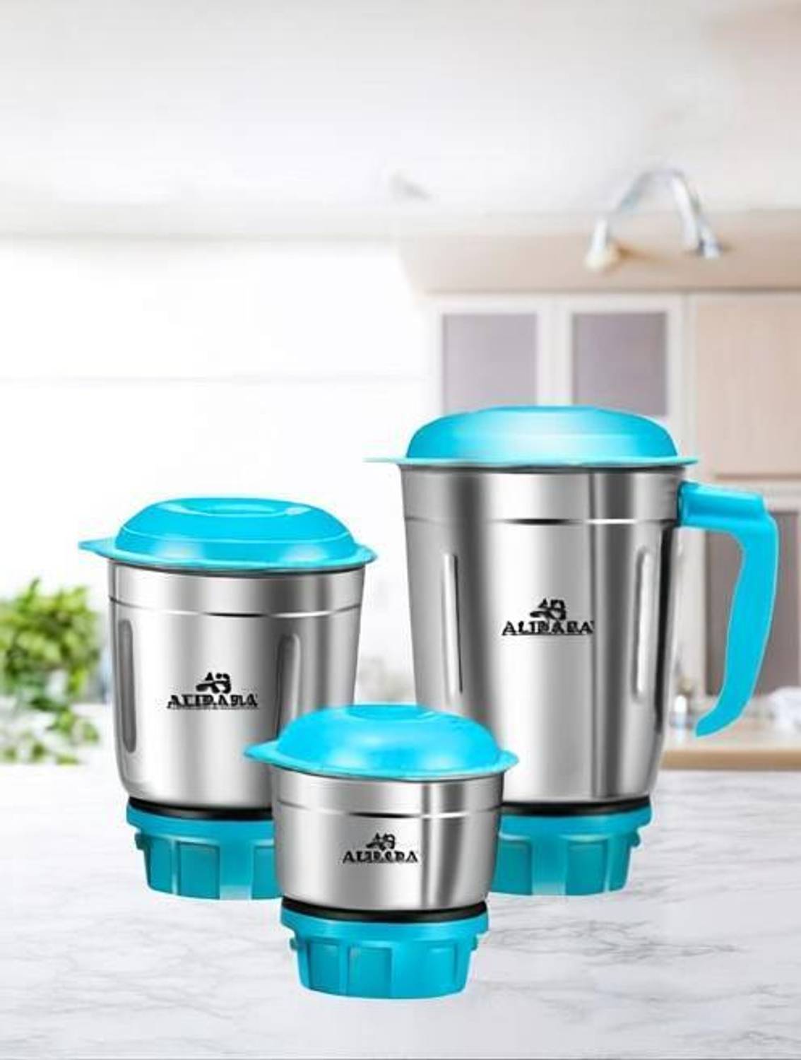 Alibaba SPE-241 Jar set 1.2, 0.8, 0.5 Litre Stainless Steel Mixer Juicer Jar