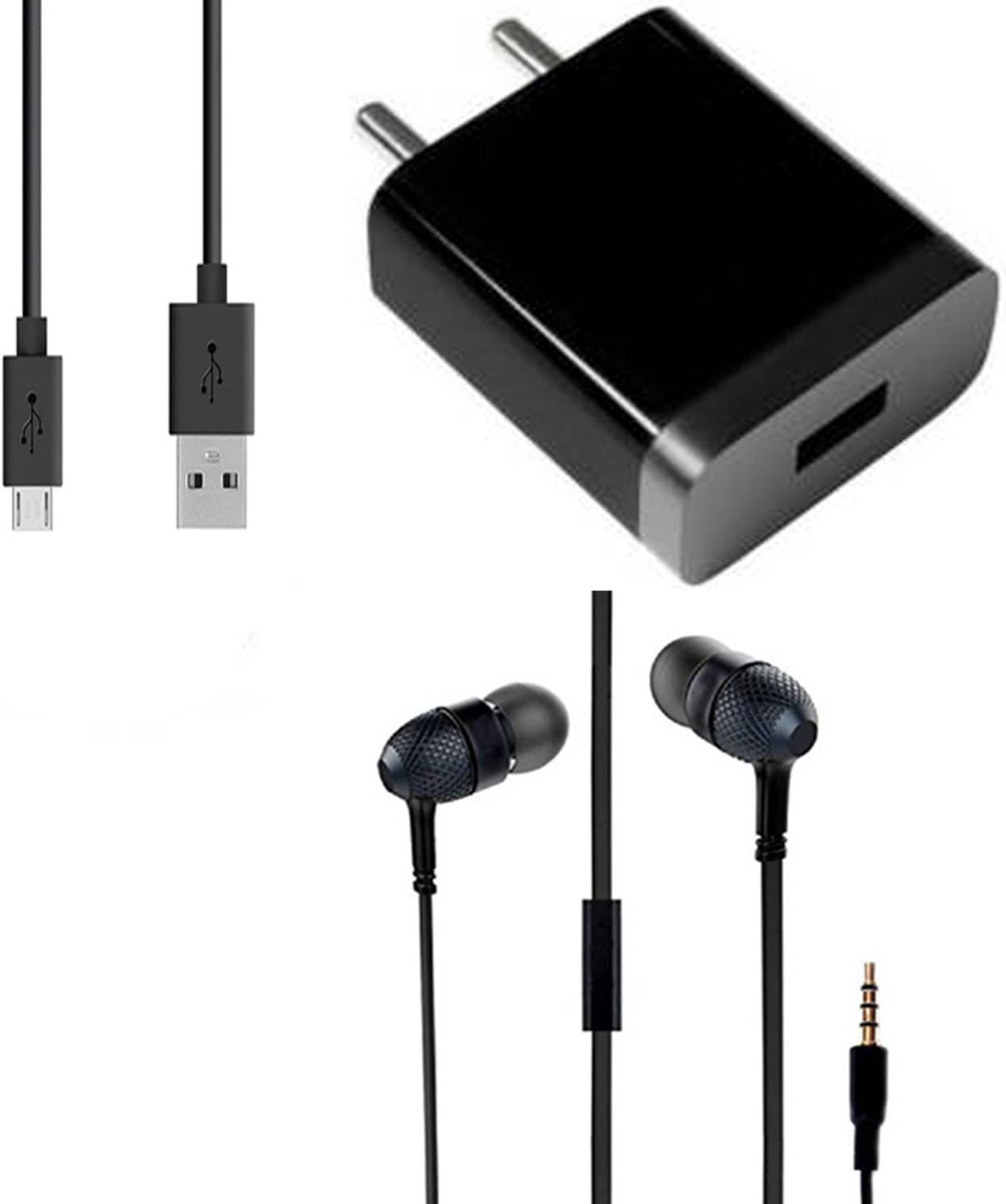Badger Wall Charger Accessory Combo for Poco C3, Xiaomi Redmi 9A, Xiaomi Redmi 9i, Xiaomi Redmi 9 Original Adapter Like Wall Charger, Mobile Power Adapter, Fast Charger, Android Smartphone Charger, Battery Charger, High Speed Travel Charger With 1 Meter Micro USB Cable Charging Cable Data Cable