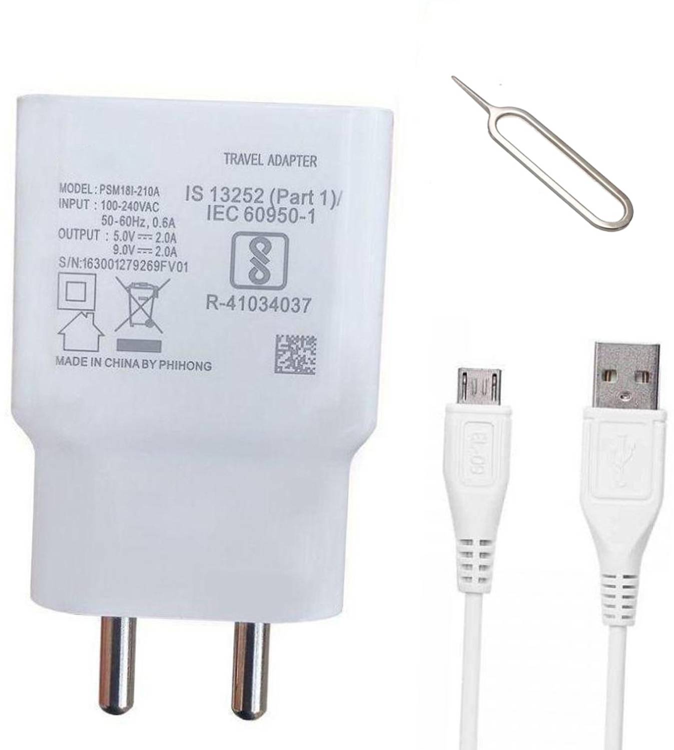 TROST Wall Charger Accessory Combo for Vivo v9, v9 pro,S1,Z1 pro,V15 pro,V15, y15, y91,y95, y17, v11,v11 pro, U10, U20