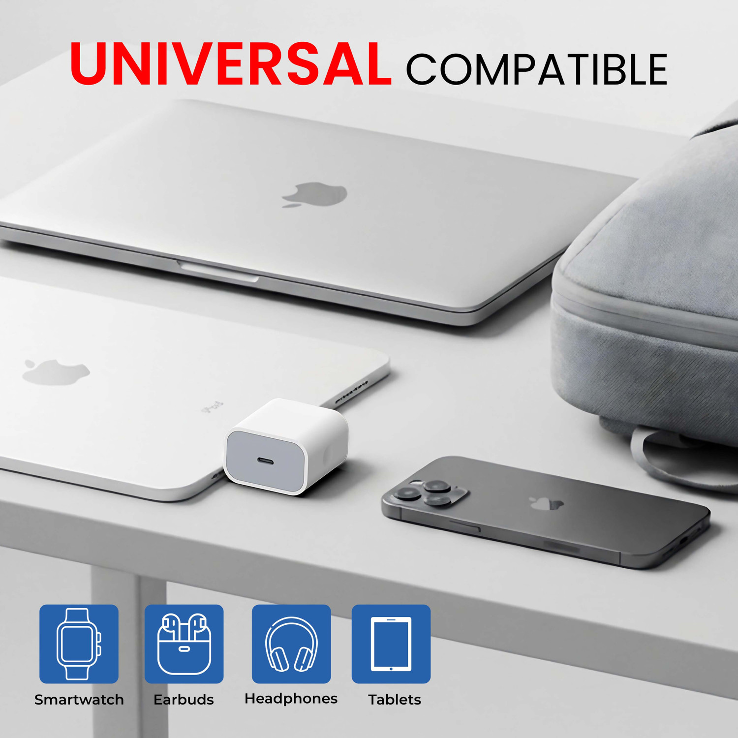 Image of MAK 20 W Supercharge 3.1 A Wall Charger for Mobile with Detachable Cable