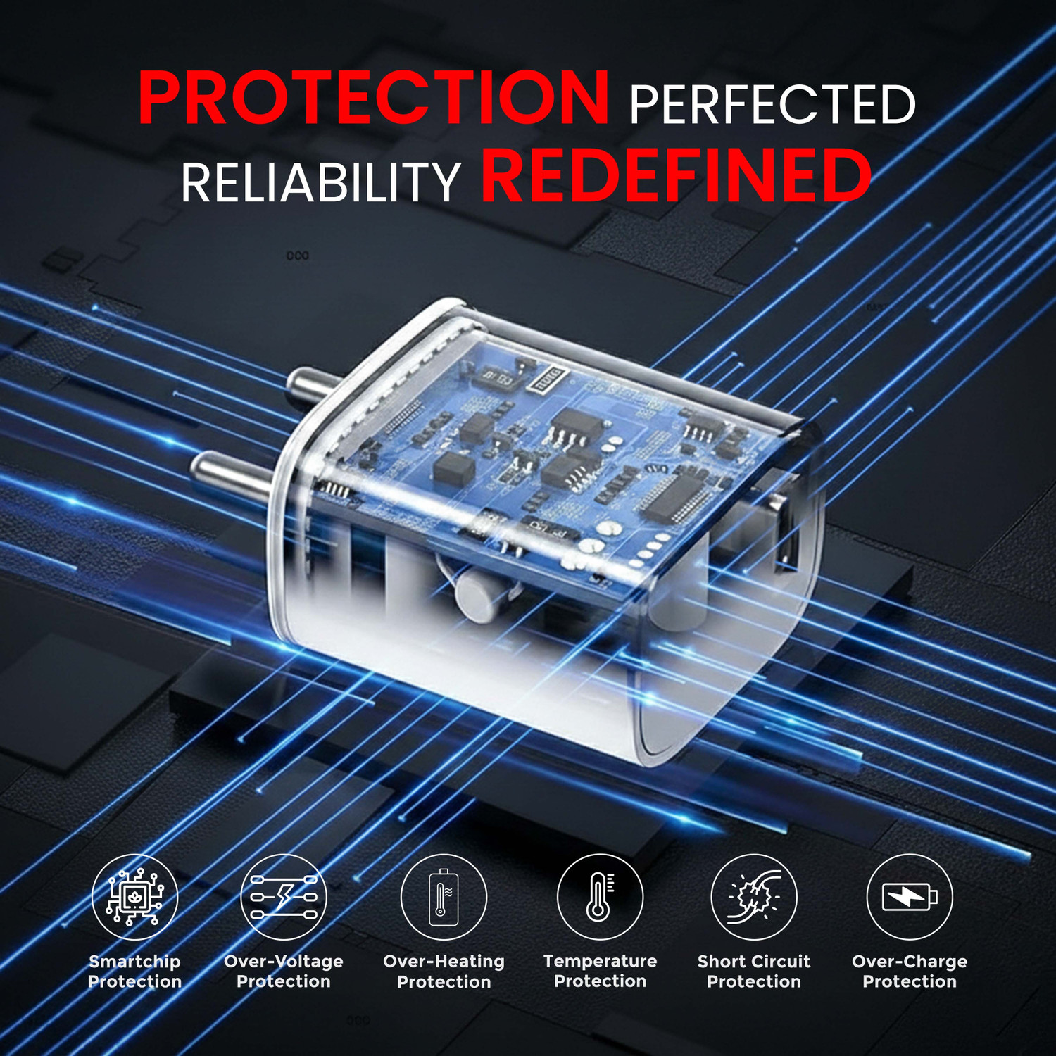 Image of MAK 20 W Supercharge 3.1 A Wall Charger for Mobile with Detachable Cable