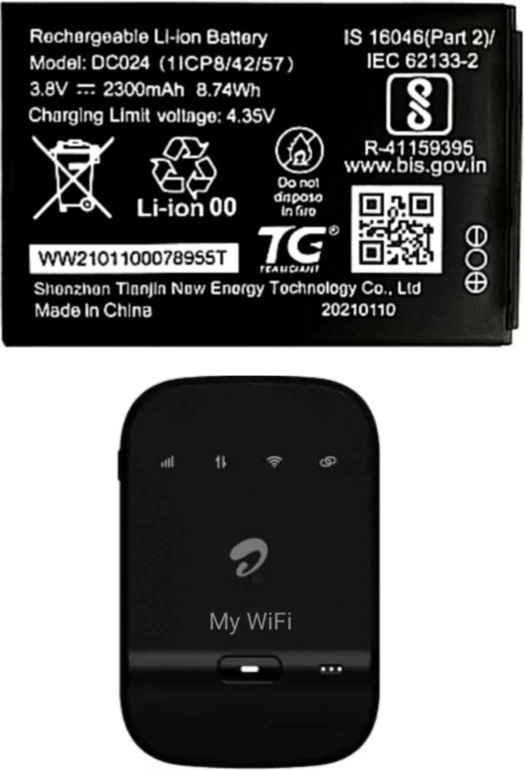 AEV Mobile Battery For  Airtel 4G Hotspot Xstream DigitalTV AMF-311WW 2300mAh