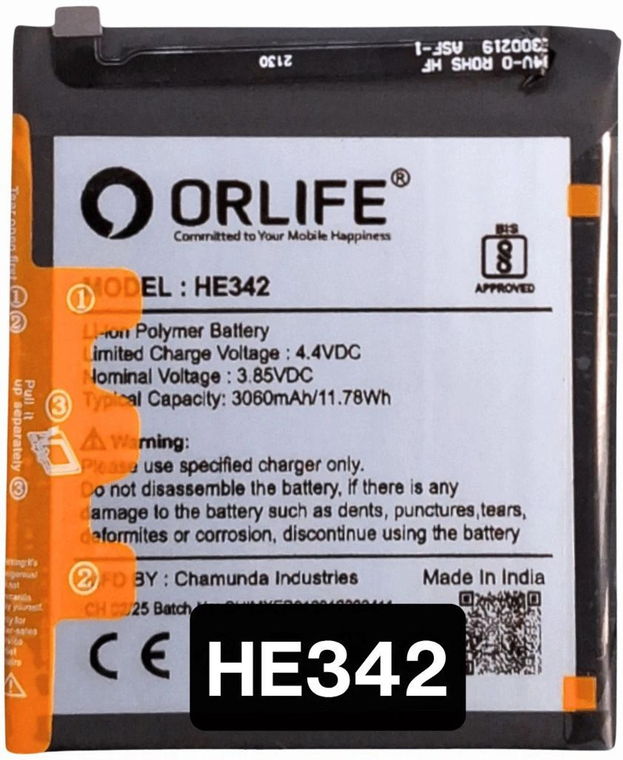 Image of orlife Mobile Battery For Nokia 6.1 Plus | 5.1 Plus | 7.1 | X5 | HE342 (1 Year Replacement Warranty)