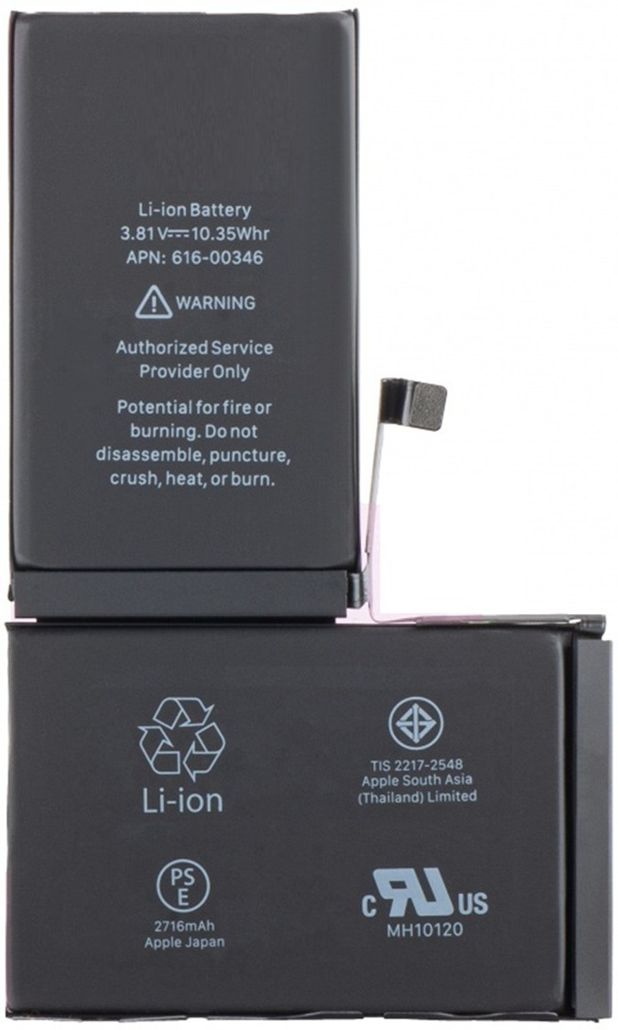 Image of APTIVOS Mobile Battery For Apple iPhone X (2716 mAh)