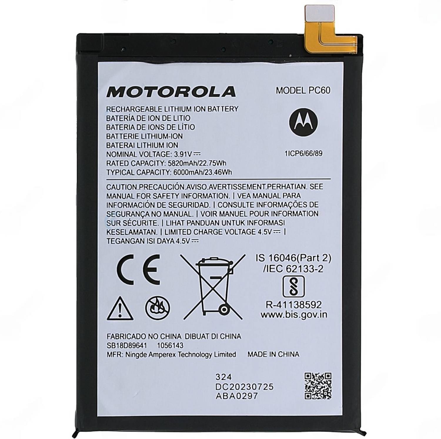 LIFON 6000mAh Battery for Motorola Moto G54