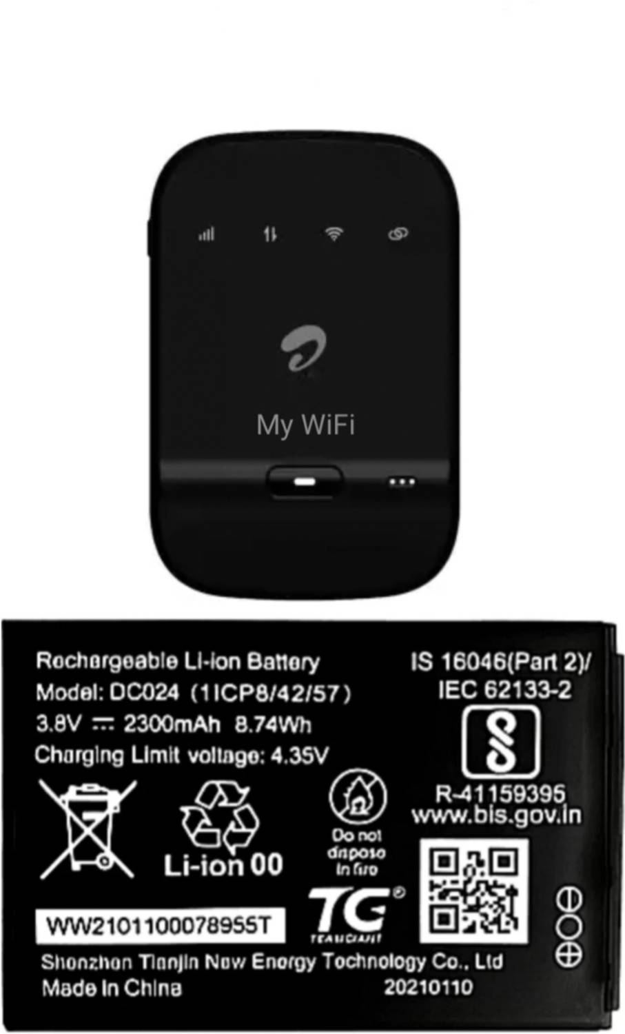 AEV Mobile Battery For  Airtel 4G Hotspot Xstream DigitalTV AMF-311WW 2300mAh