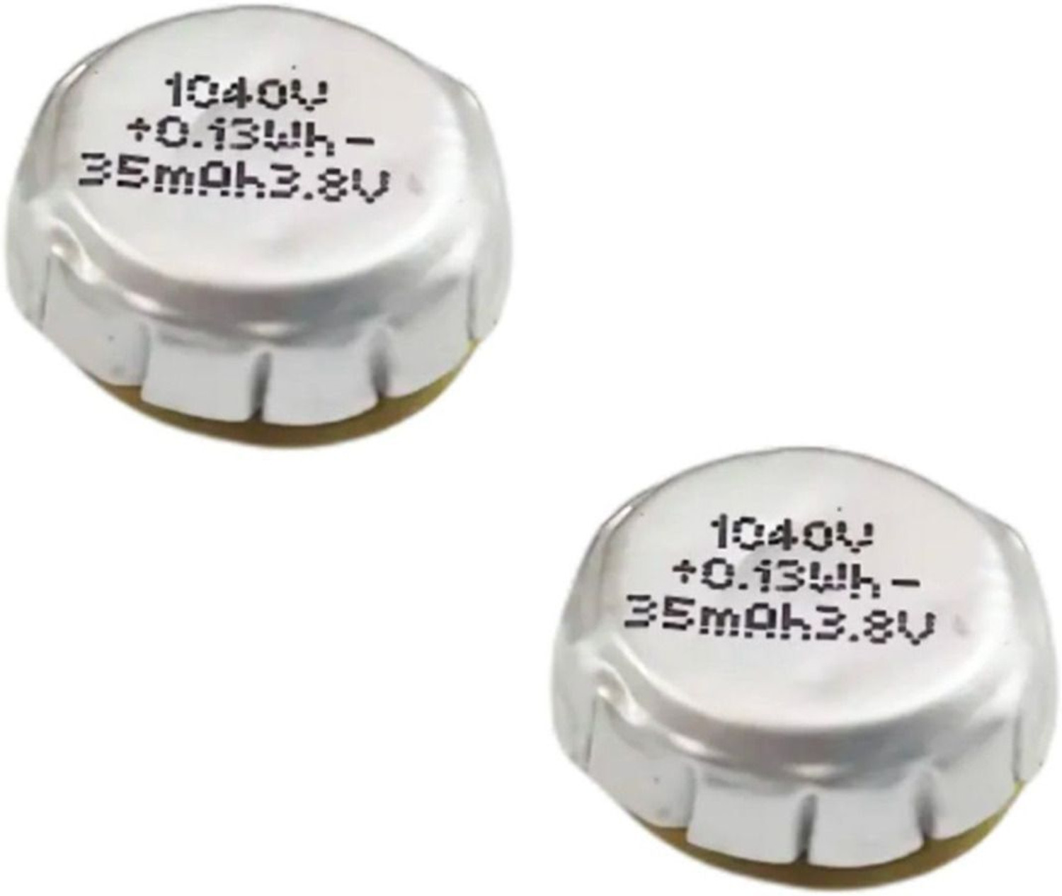 Image of SixOhms Mobile Battery For Universal 3.7V 35mAh Mini Round Rechargeable Li-Polymer Battery Pack of 2