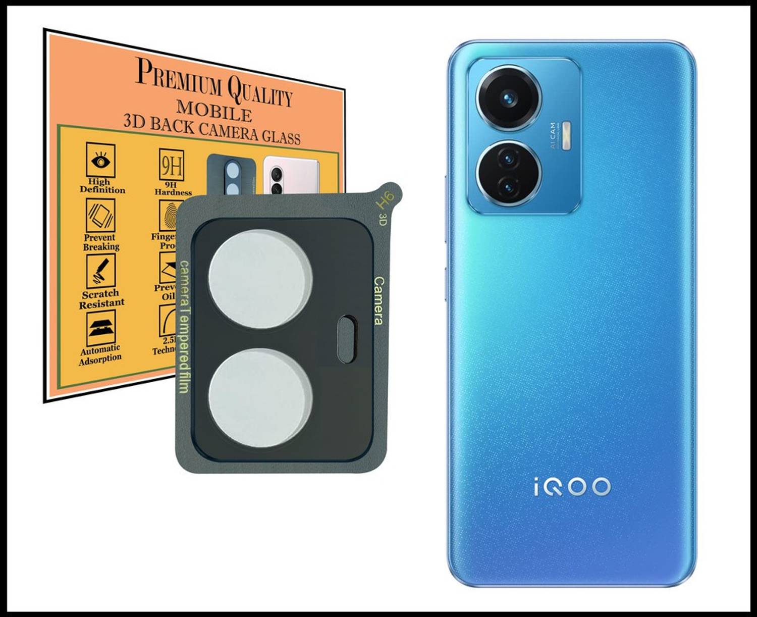 Ychroze Back Camera Lens Glass Protector for iQOO Z6 44W