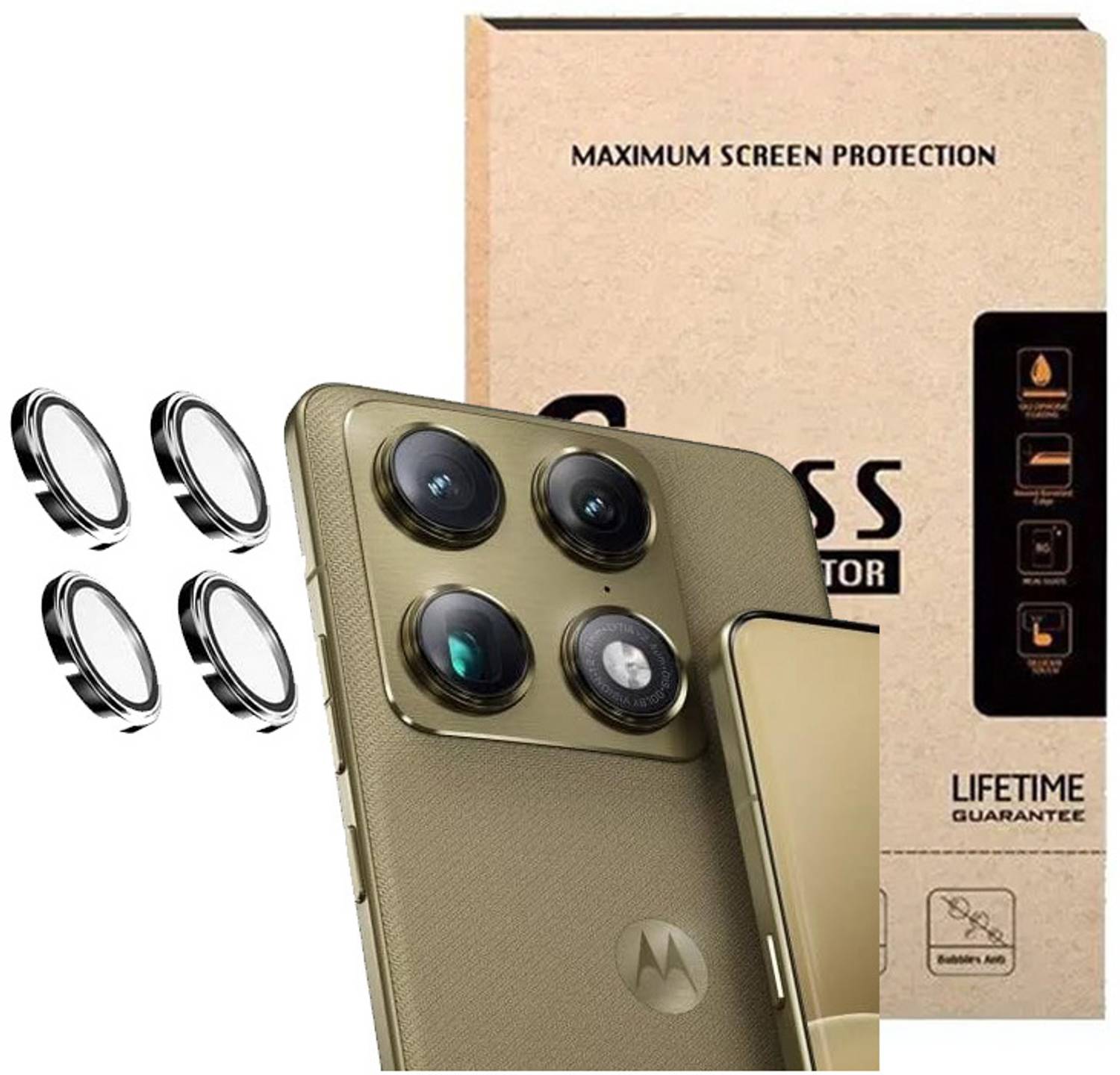 AARERED Back Camera Lens Glass Protector for Motorola Signature, moto signature, MOTOROLA MOTO SIGNATURE