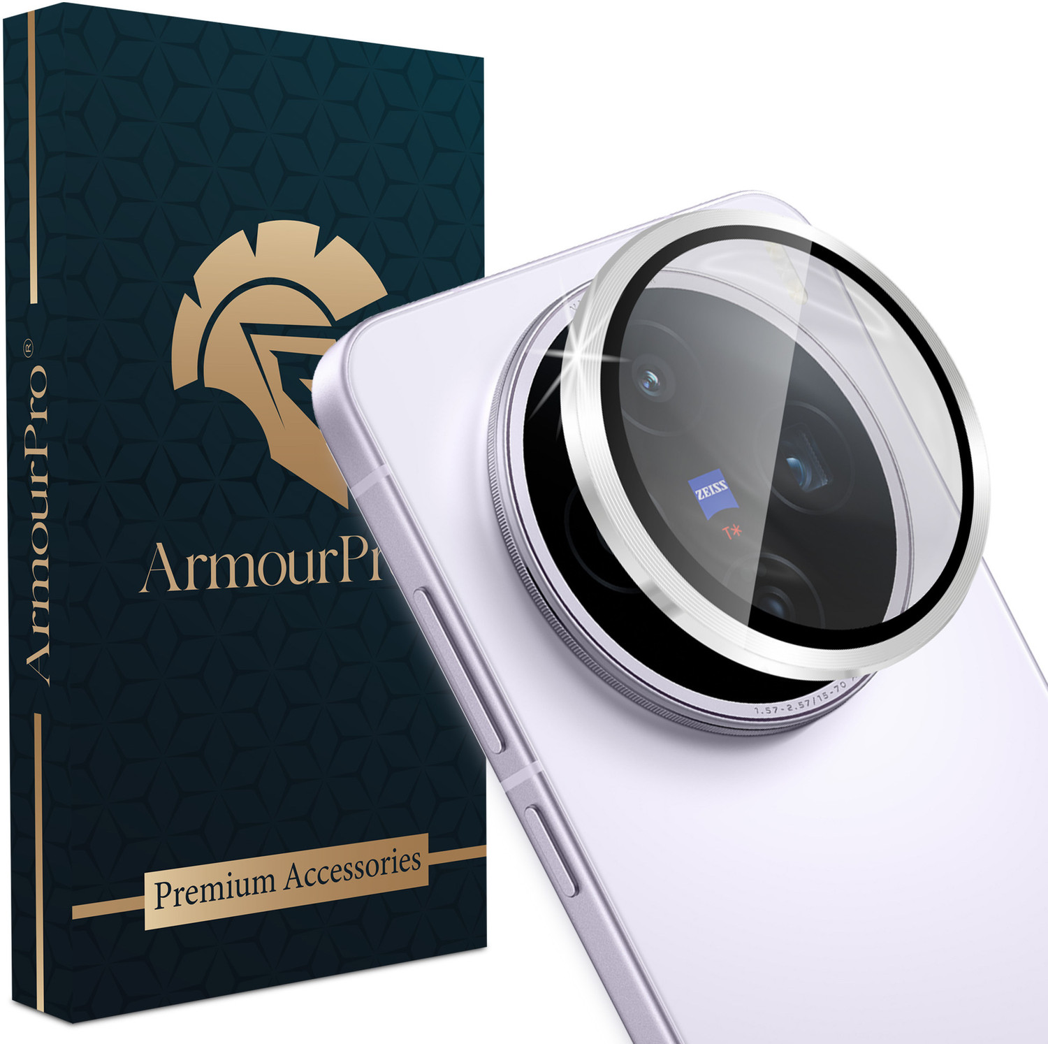Image of ArmourPro Back Camera Lens Ring Guard Protector for Vivo X200T 5G, Vivo X200T, Silver Alloy Camera Rings