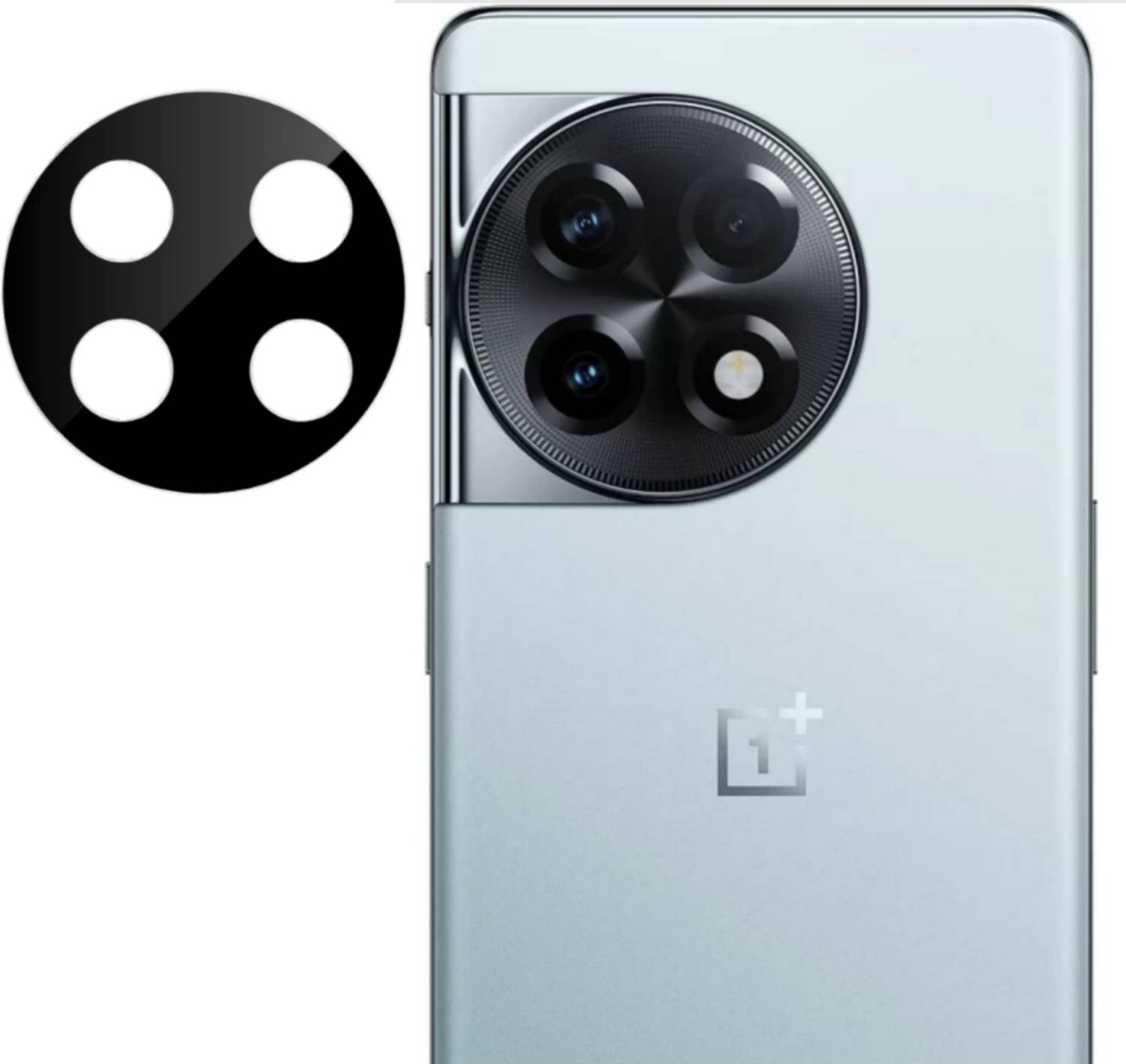 AEHUB Back Camera Lens Glass Protector for OnePlus 11R 5G (Black)