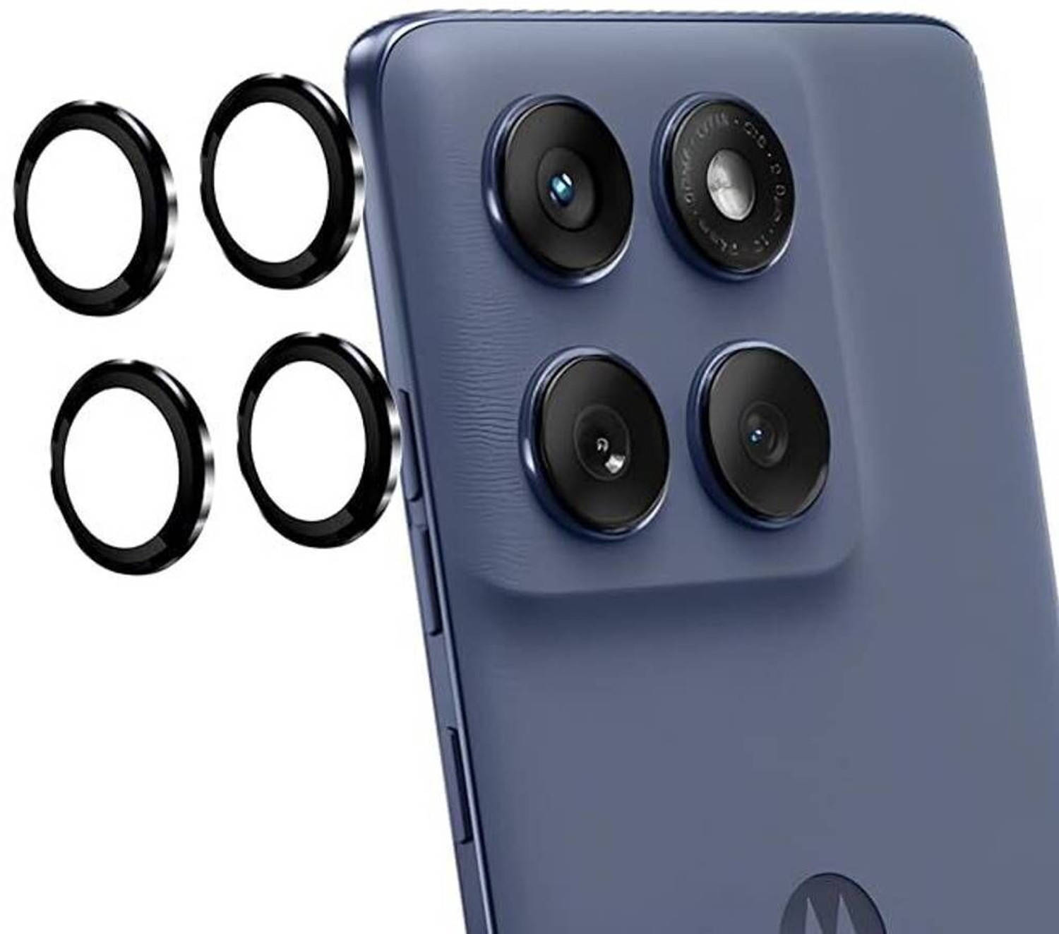 Image of Mobeezy Back Camera Lens Ring Guard Protector for Moto Edge 60 Fusion, Camera Protector For Moto Edge 60 Fusion